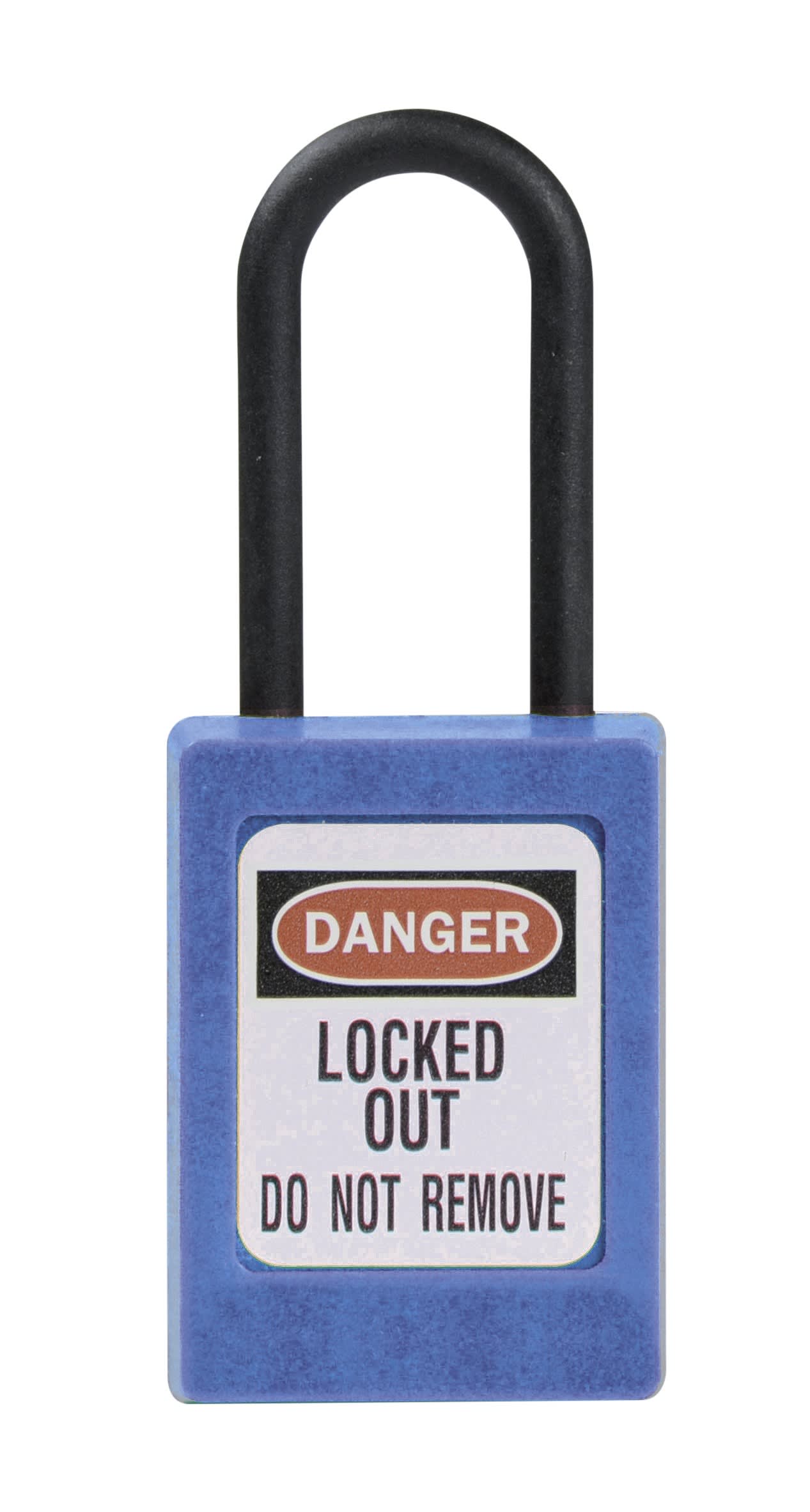 AGI Robur - Cadenas de consignation bleu, non conducteur, anse 4.8 mm, clé unique