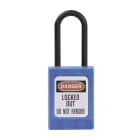 AGI Robur - Cadenas de consignation bleu, non conducteur, anse 4.8 mm, clé unique