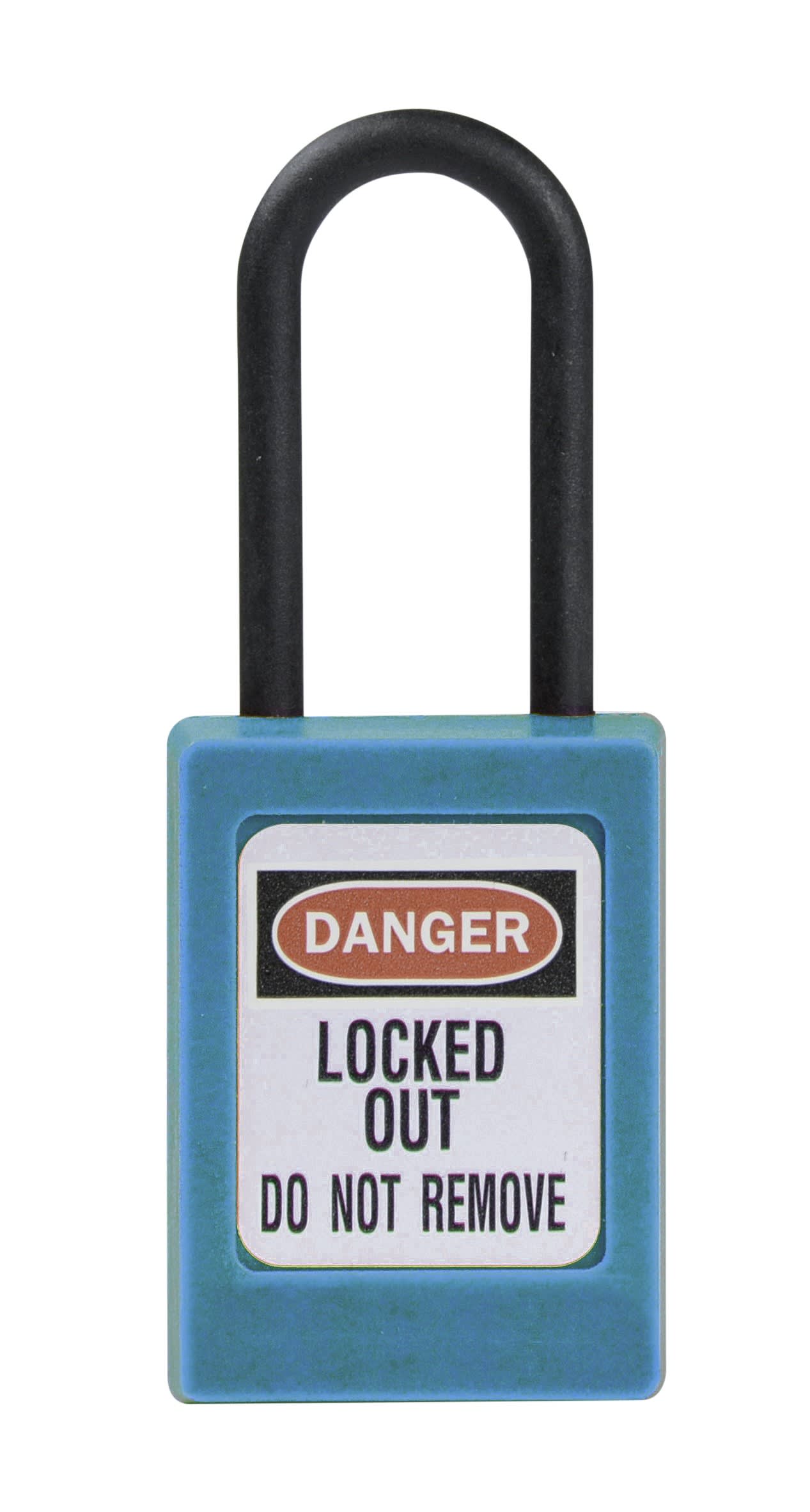 AGI Robur - Cadenas de consignation turquoise, non conducteur, anse 4.8 mm, clé unique