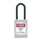 AGI Robur - Cadenas de consignation blanc, non conducteur, anse 4.8 mm, clé unique
