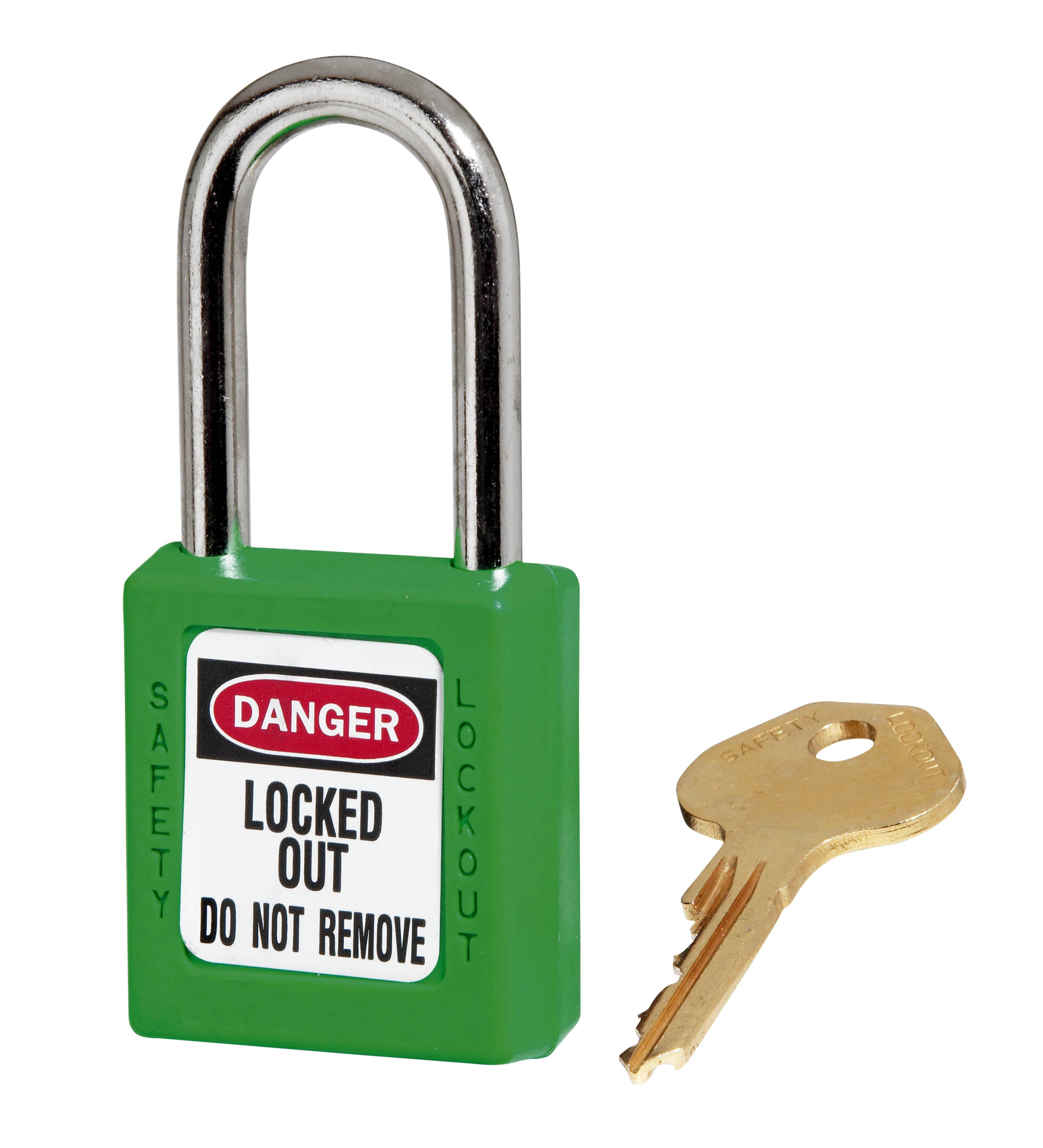 AGI Robur - Cadenas de consignation vert anse acier diam. 4.7mm. Clé unique