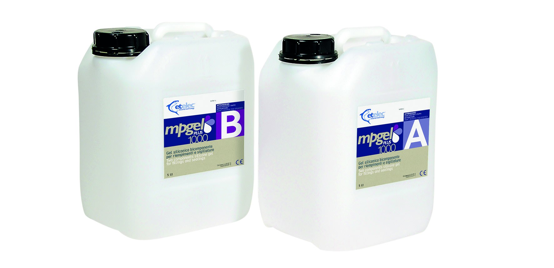 AGI Robur - Gel silicone réaccessible bleu transparent, 10 L, en bidons