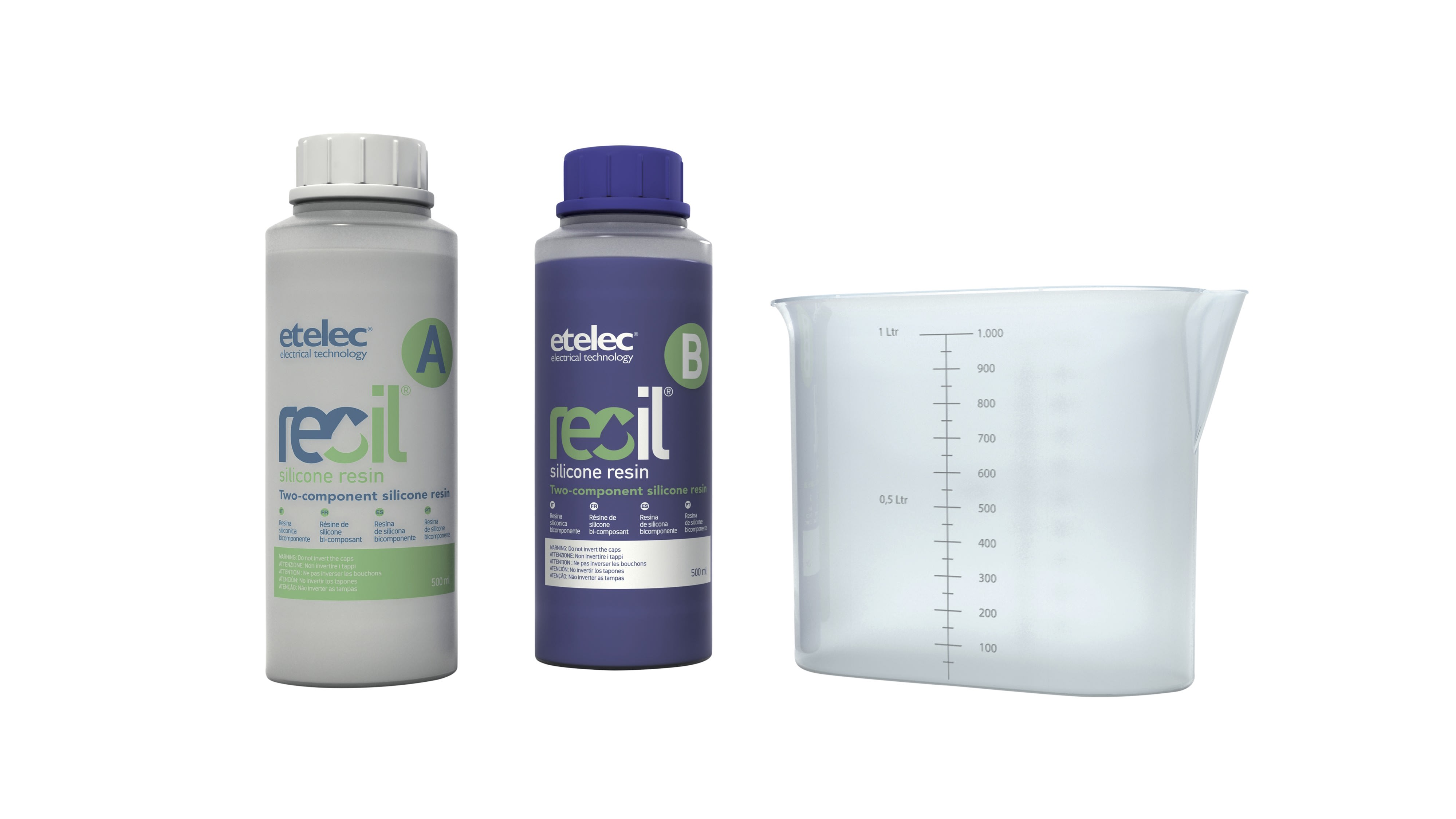 AGI Robur - Résine silicone réaccessible bleu opaque, 1 L, en bouteilles