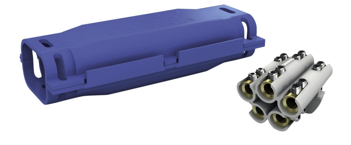 AGI Robur - Boite de jonction 0,6/1kV, IPX8, avec gel isolant et connecteurs. 5 P 6-16mm²