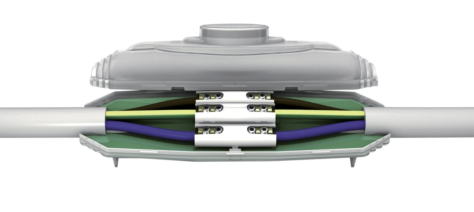 AGI Robur - Bte de jonction et résine PU avec connecteur 5P. Cap. 5 x 1,5-10mm²