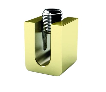 AGI Robur - Connecteur laiton en U avec vis acier, 6 - 10 mm²