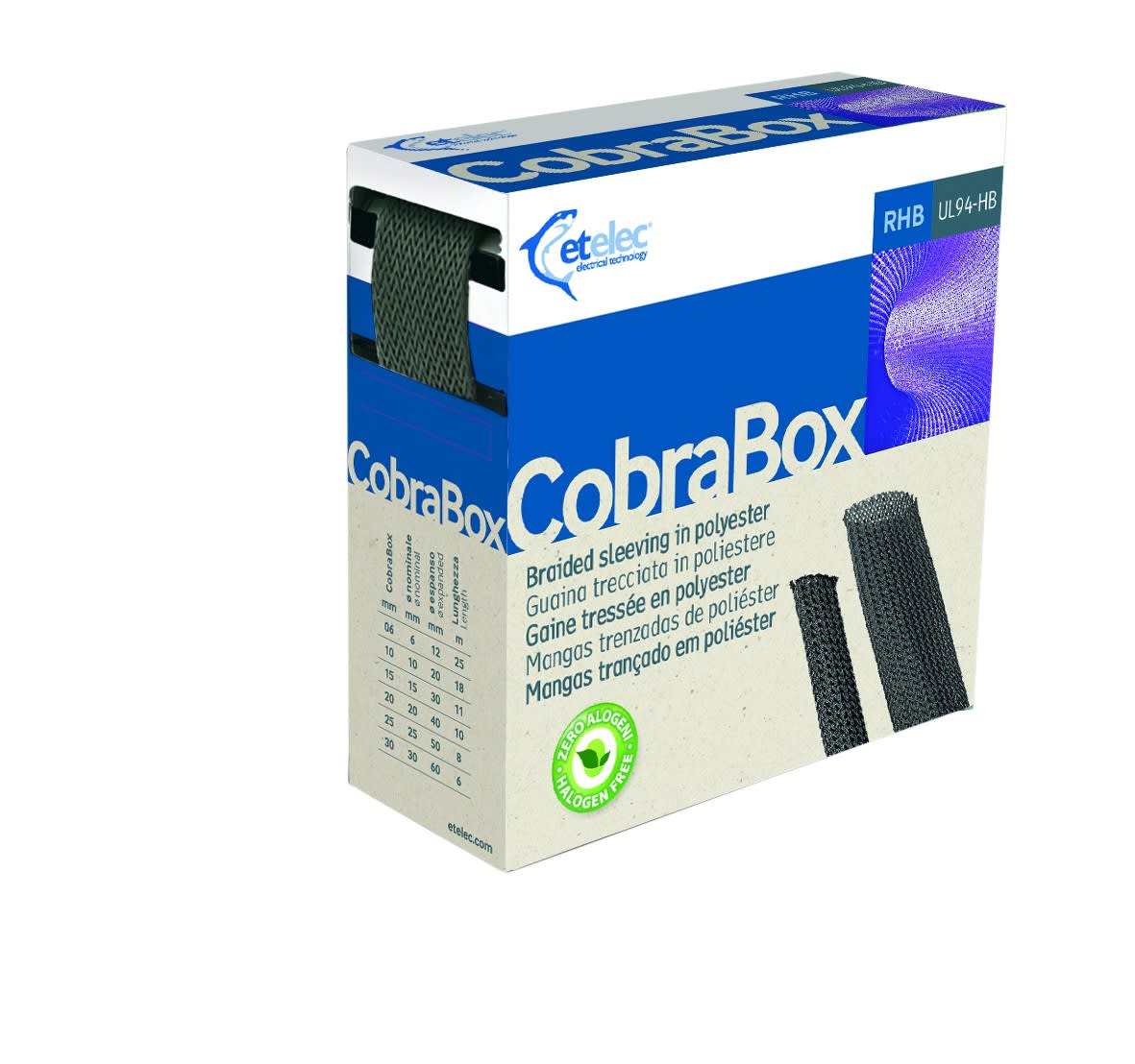 AGI Robur - Gaine tressée diam. 12 mm, boite de 10 m.