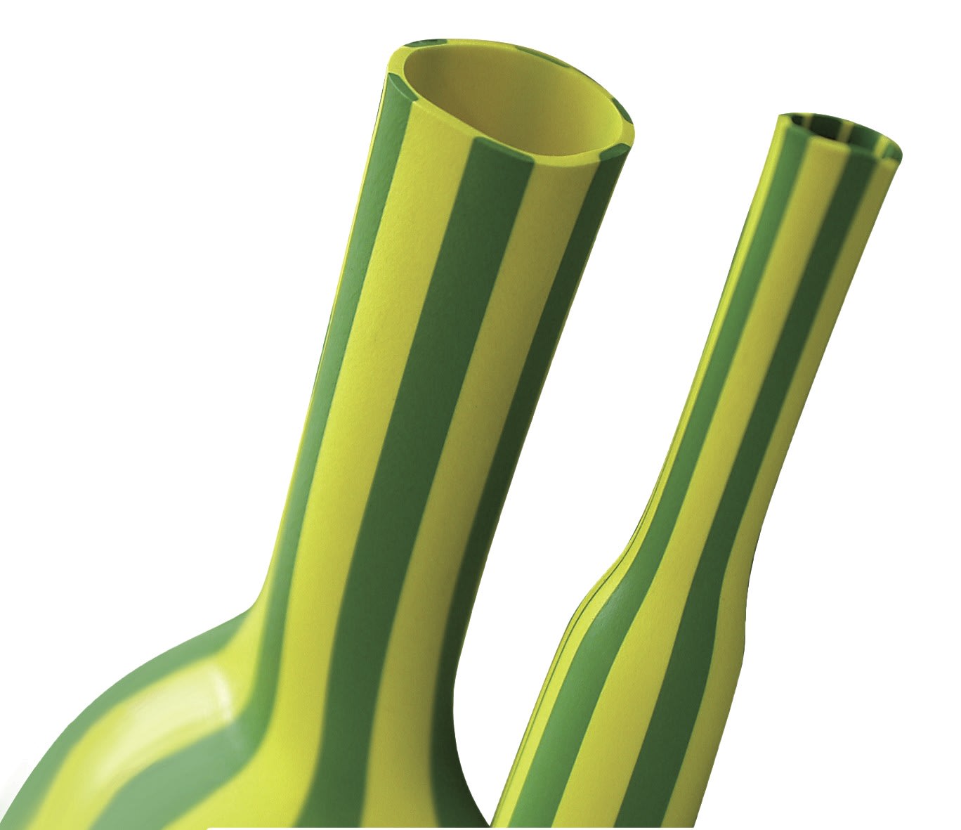 AGI Robur - Gaine thermorétractable, barre de 1 m, rétreint 2:1, diam 9,5/4,8 mm, vert/jaune