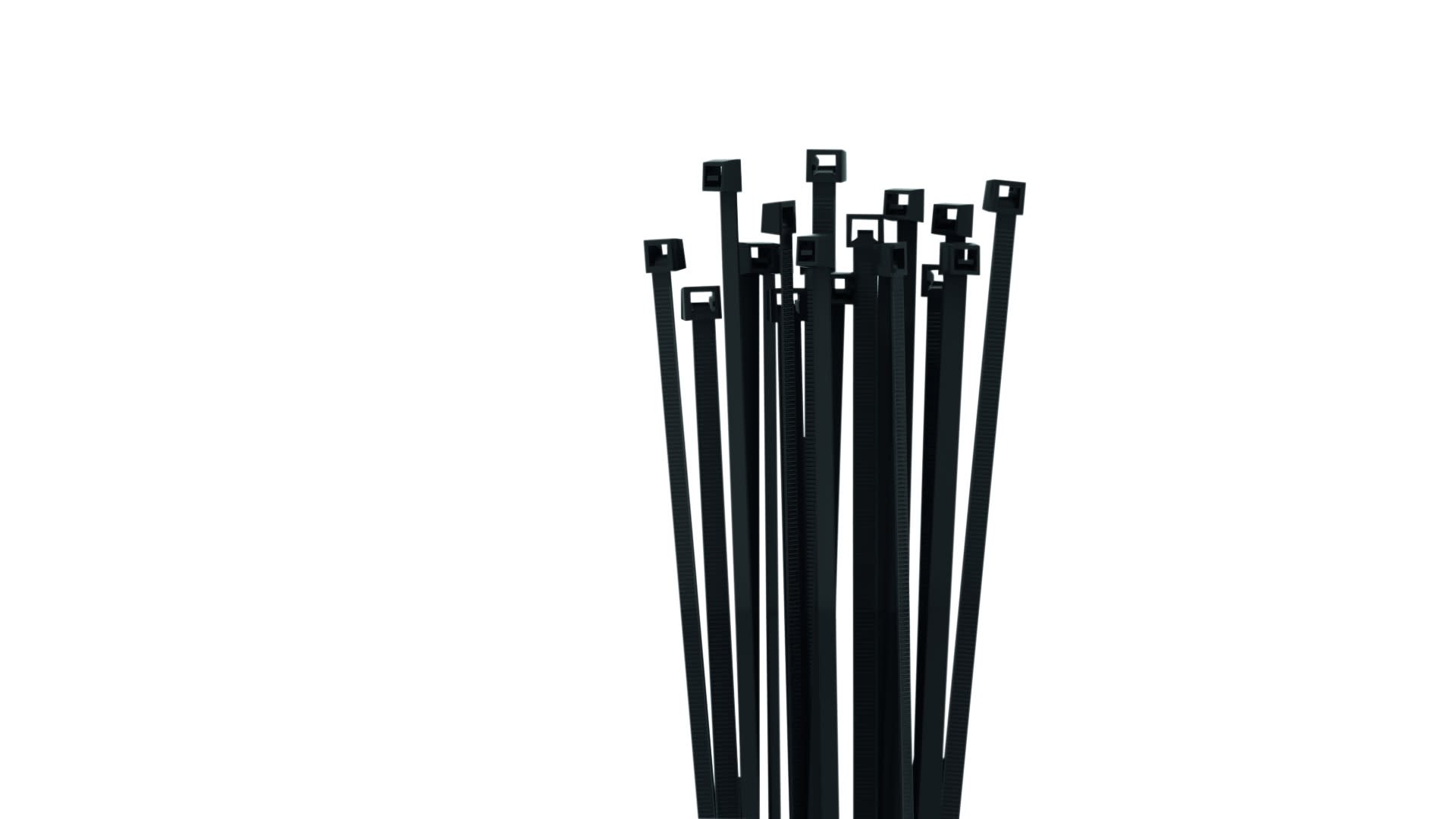 AGI Robur - Collier de frettage polyamide 6.6 noir, 4,5x430 mm, sachet de 100