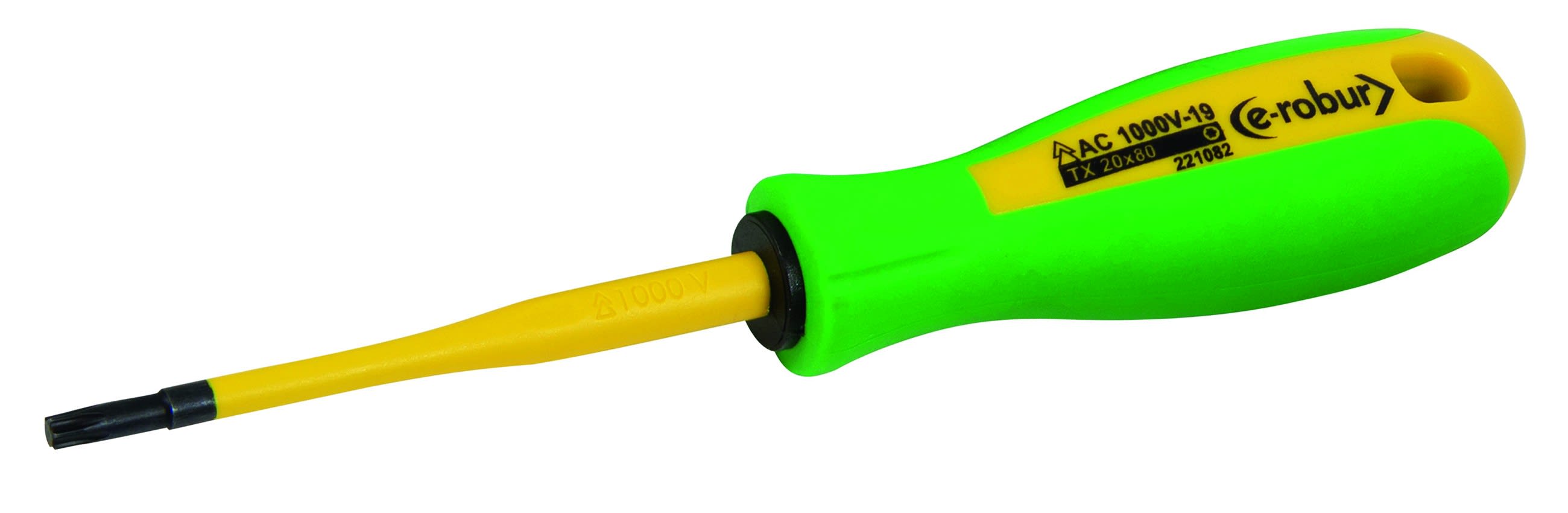 AGI Robur - Tournevis isolé trimatière, isolant affleurant, Torx 20