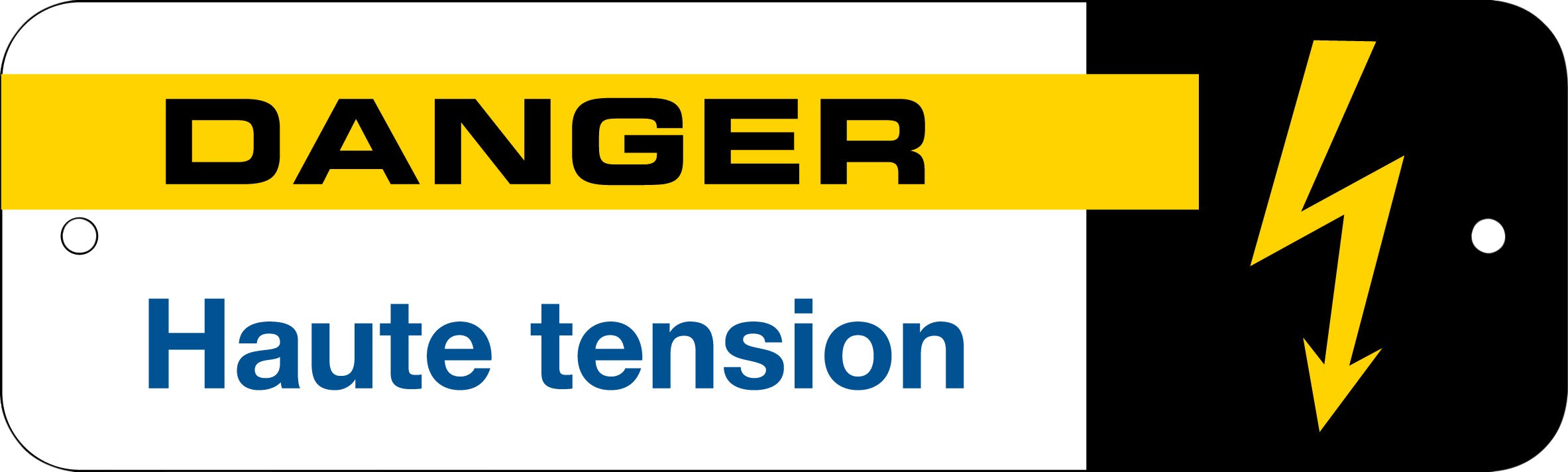 AGI Robur - Plaque PVC 200 x 60mm, Danger haute tension