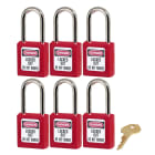 AGI Robur - Kit de consignation, 6 cadenas s'entre-ouvrant