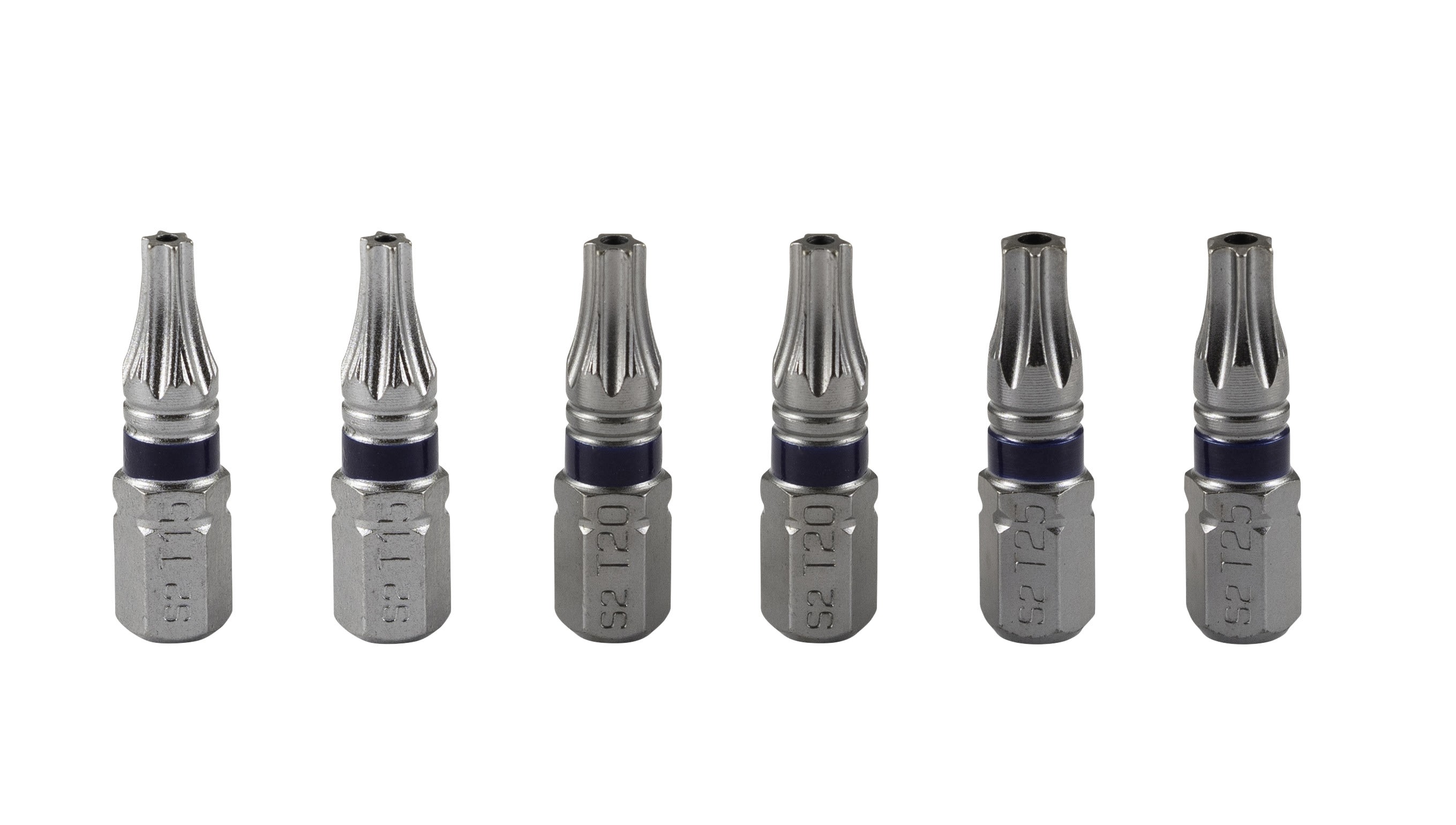 AGI Robur - Boite de 6 embouts de vissage 25mm, Torx sécurité T15-20-25, 2 de chaque