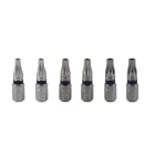 AGI Robur - Boite de 6 embouts de vissage 25mm, Torx sécurité T15-20-25, 2 de chaque