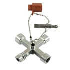 AGI Robur - Clé universelle 10 empreintes pour armoires électriques ou de chantier