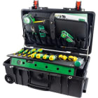 AGI Robur - Kit d'outils pour electricien en valise avec trolley et roulettes.