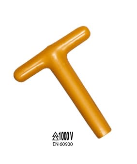 AGI Robur - Clé à béquille 6 pans en T courte 19 mm, isolée 1000V