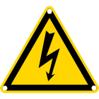 AGI Robur - Boite de 30 étiquettes adhésives PVC Danger électrique, triangle 50mm