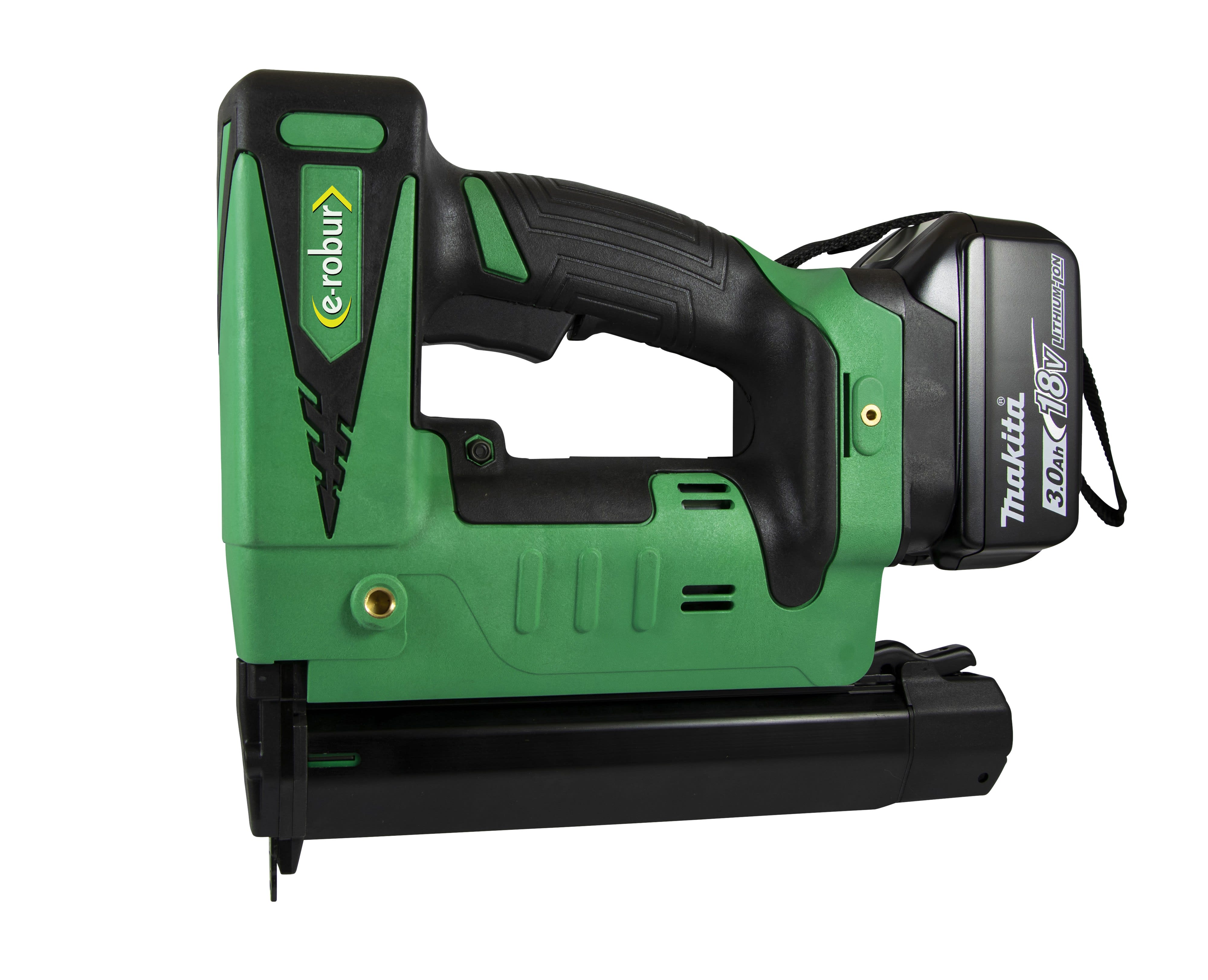 AGI Robur - Agrafeuse 18V Li-ion. Livrée en coffret avec batterie 3 Ah et chargeur rapide.