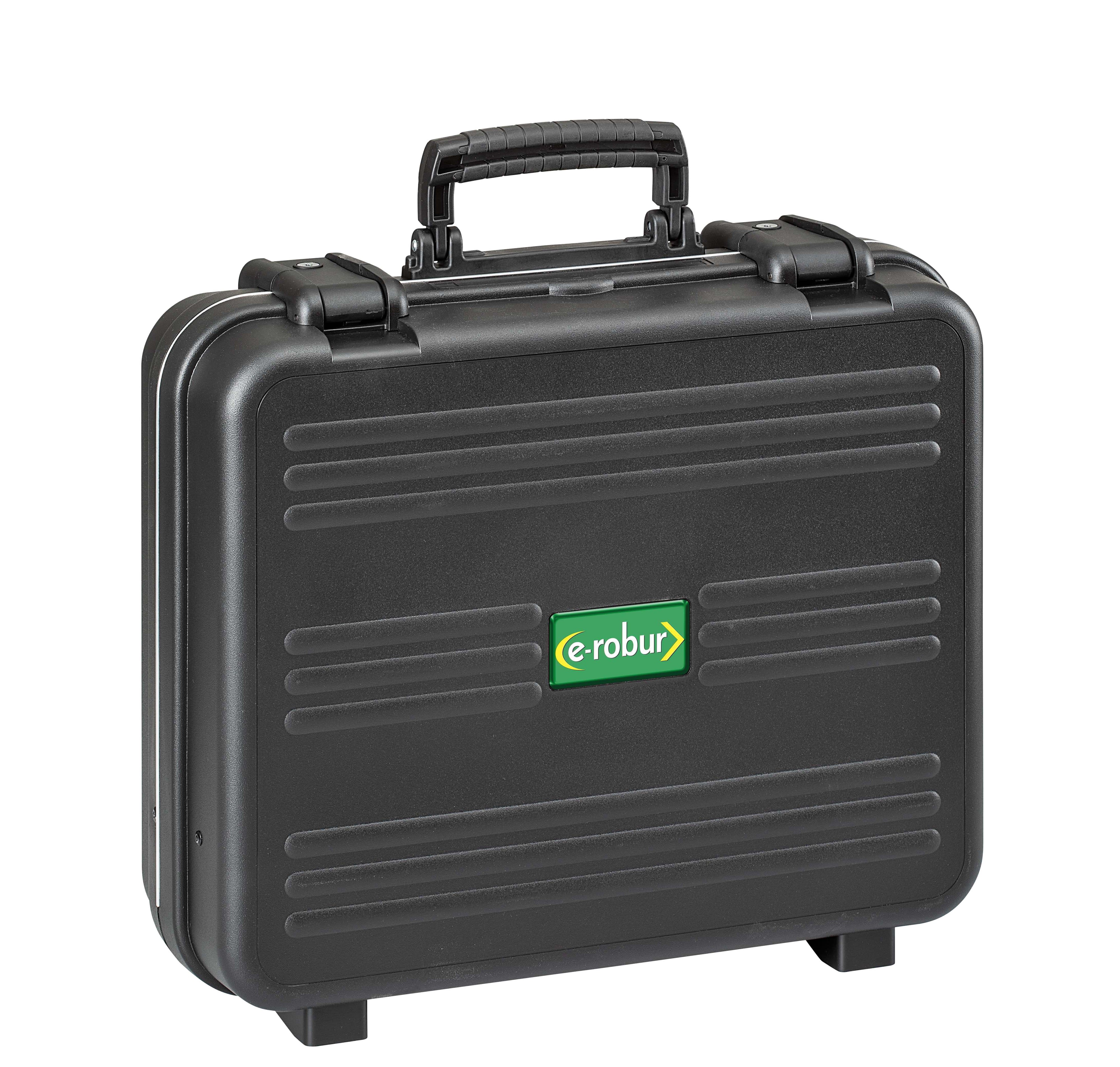 AGI Robur - Valise 2 plateaux à poches, fermeture avec serrure, poignée ergonomique.