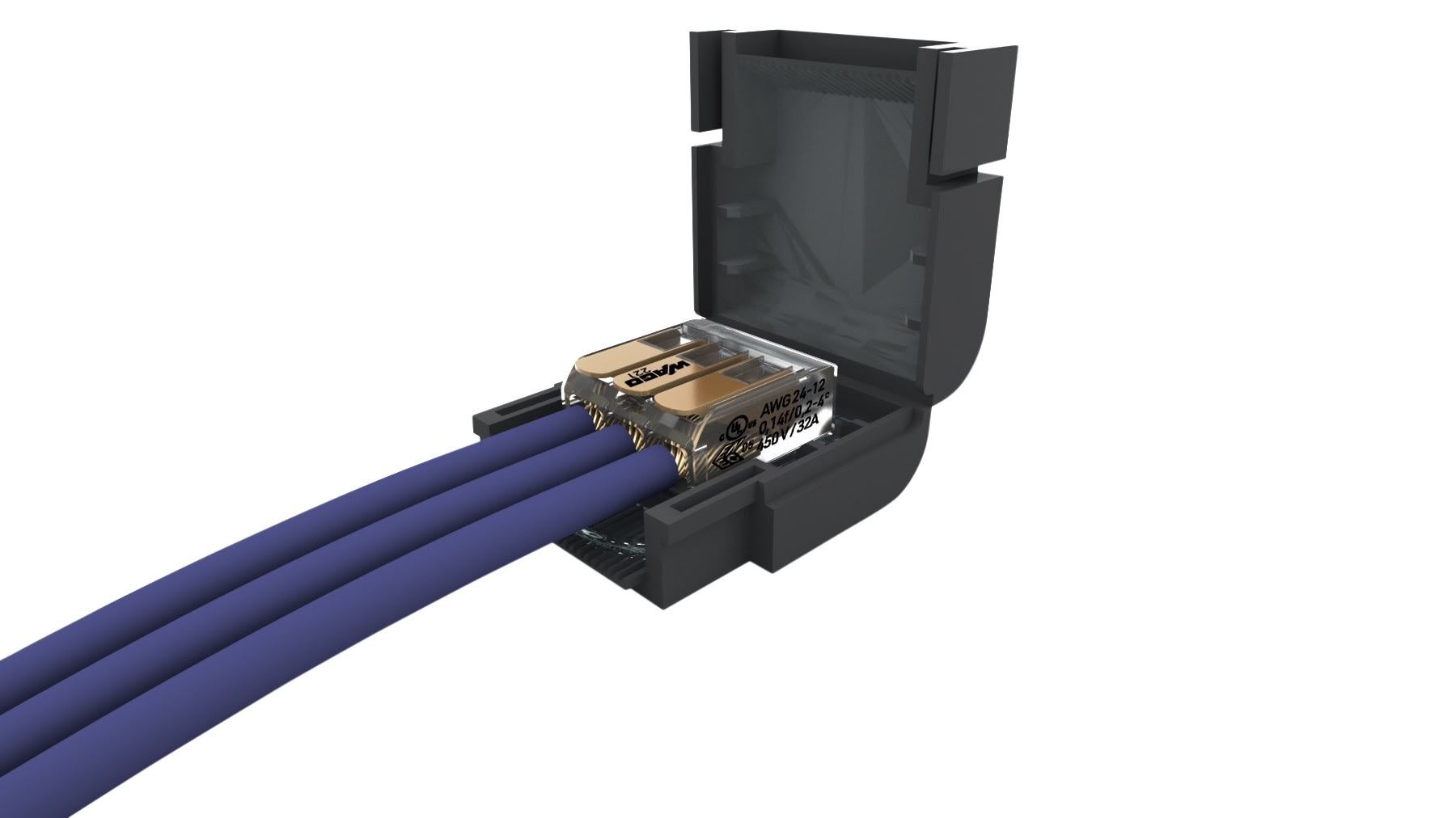 AGI Robur - 1 Mini boite de jonction 0,6kV, 32A IPX8, avec gel isolant et borne rapides, 1x3