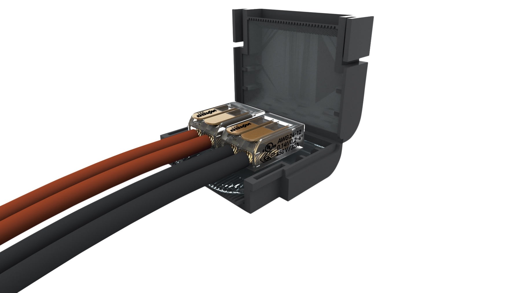 AGI Robur - 1 Mini boite de jonction 0,6kV, 32A IPX8, avec gel isolant et borne rapides, 2x2