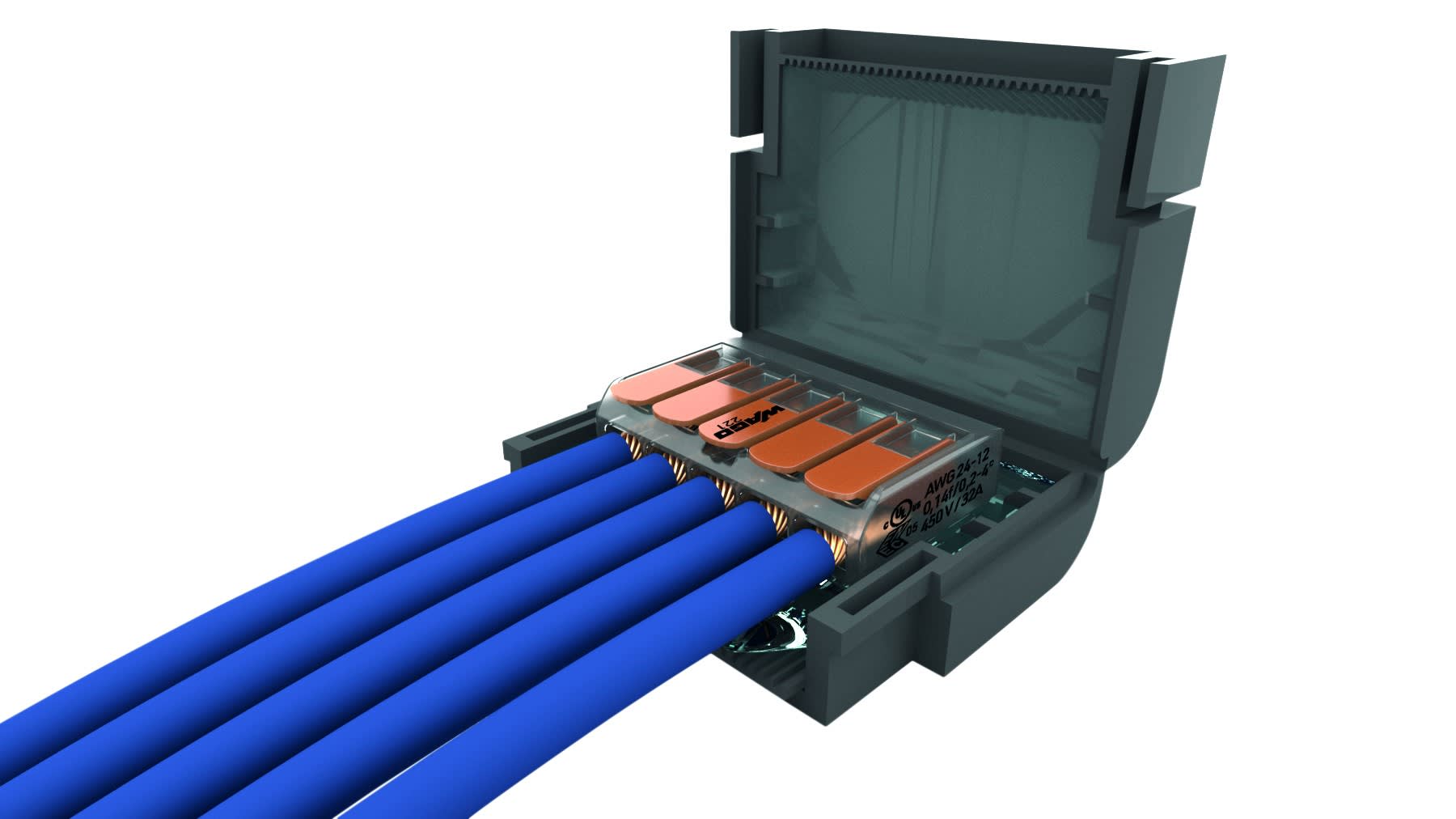 AGI Robur - 1 Mini boite de jonction 0,6kV, 32A IPX8, avec gel isolant et borne rapides, 1x5