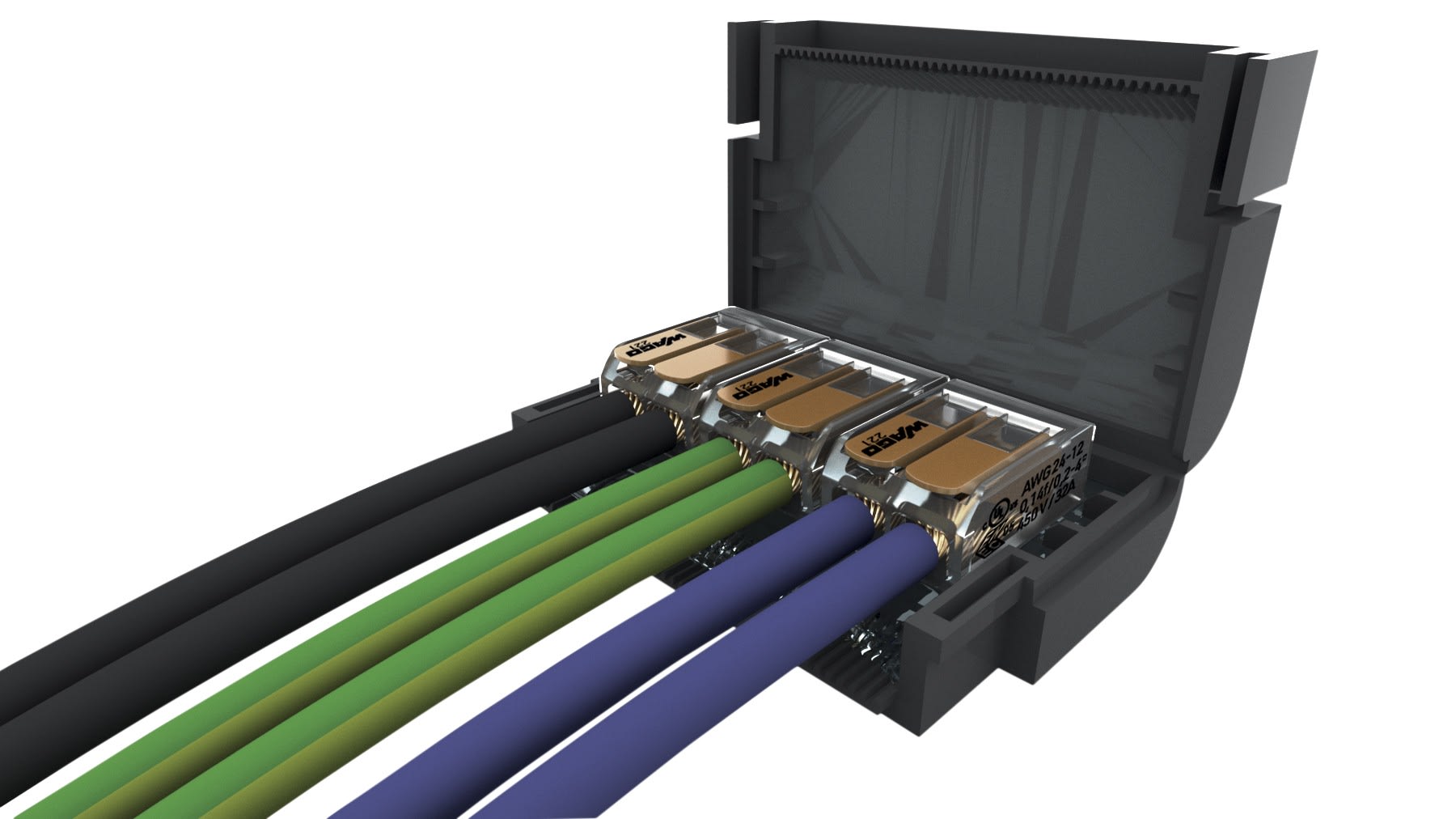 AGI Robur - 1 Mini boite de jonction 0,6kV, 32A IPX8, avec gel isolant et borne rapides, 3x2