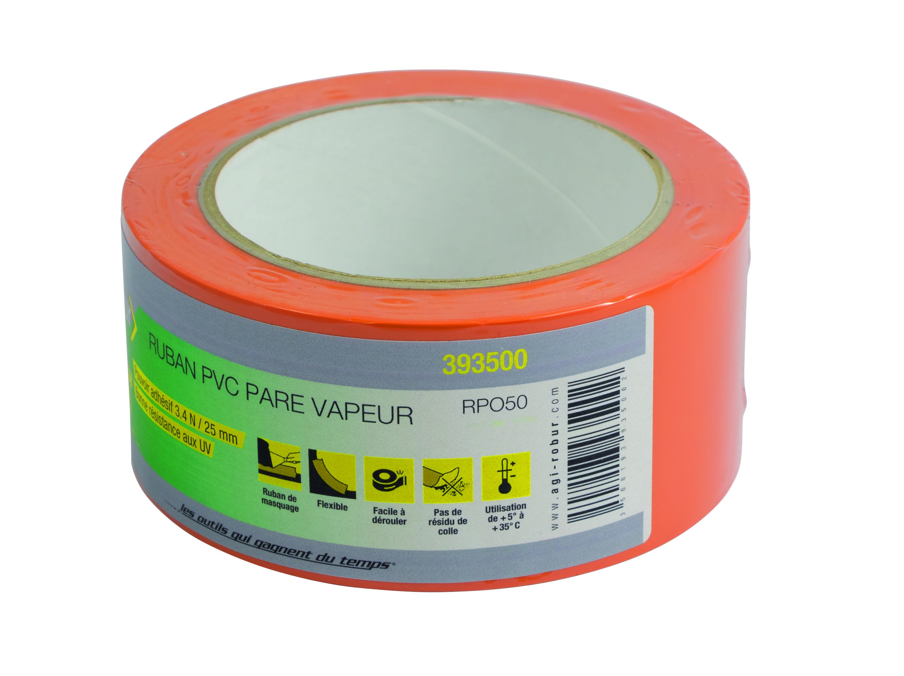 AGI Robur - Ruban adhésif étanche, pare-vapeur. Largeur 50 mm, longueur 33 m