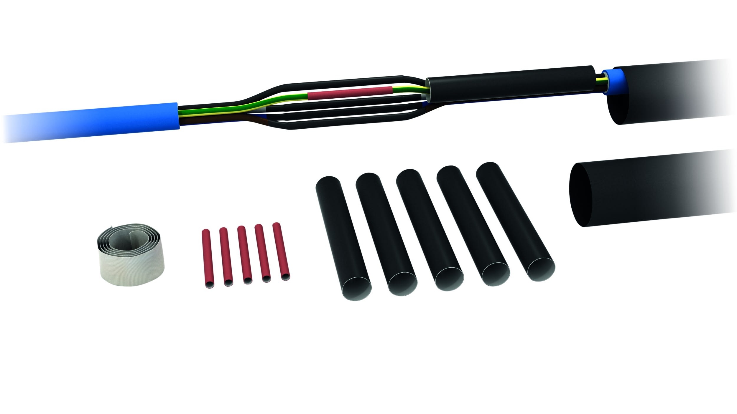 AGI Robur - Kit gaine thermo. avec scellant et manchon antifeu 5 conducteurs 25-50mm²