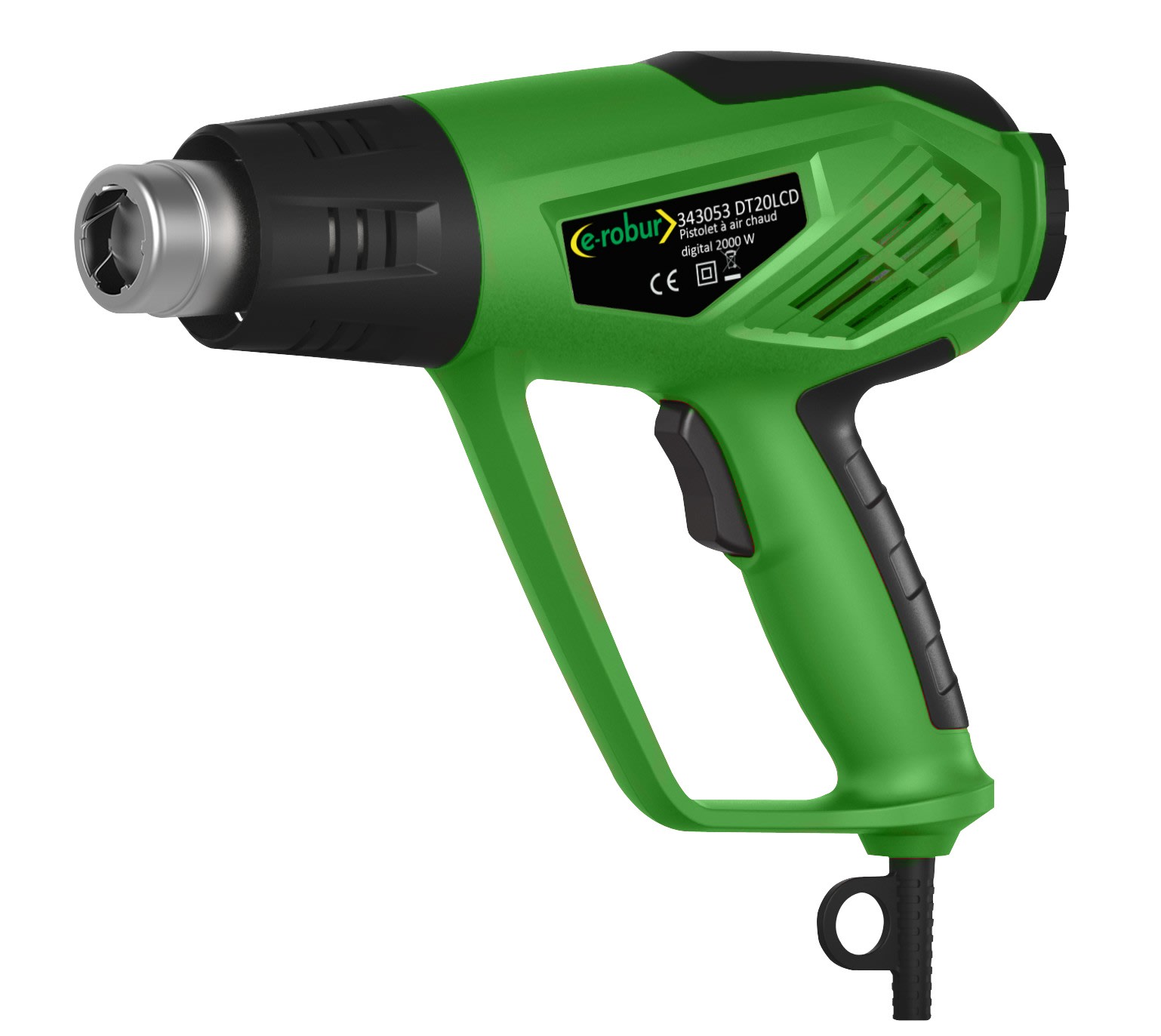 AGI Robur - Pistolet à air chaud 2000 W, affichage digital.