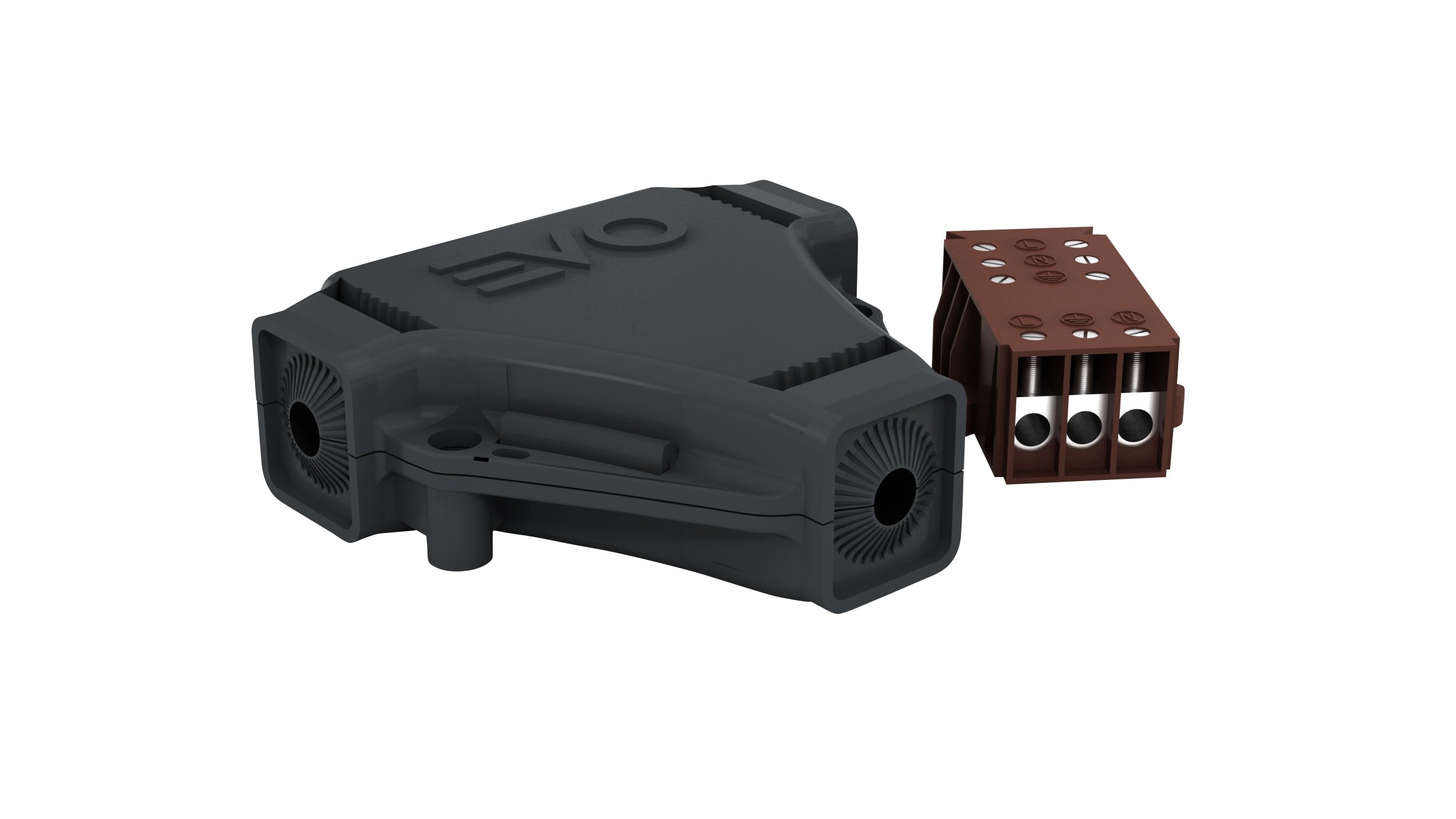 AGI Robur - Boite de jonction en T 450V, 24A IP68, connecteur 3P 1-2,5mm²