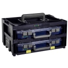 AGI Robur - Caisson de transport avec 2 mallettes équipées de séparateurs, 386x278x195mm