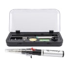 AGI Robur - Kit fer à souder à gaz, 90/150W, 5 pannes, support, éponge et coffret