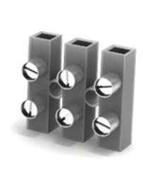 AGI Robur - Connecteur aluminium étamé à serrage à vis, 3 bornes capacité 2,5-6mm²
