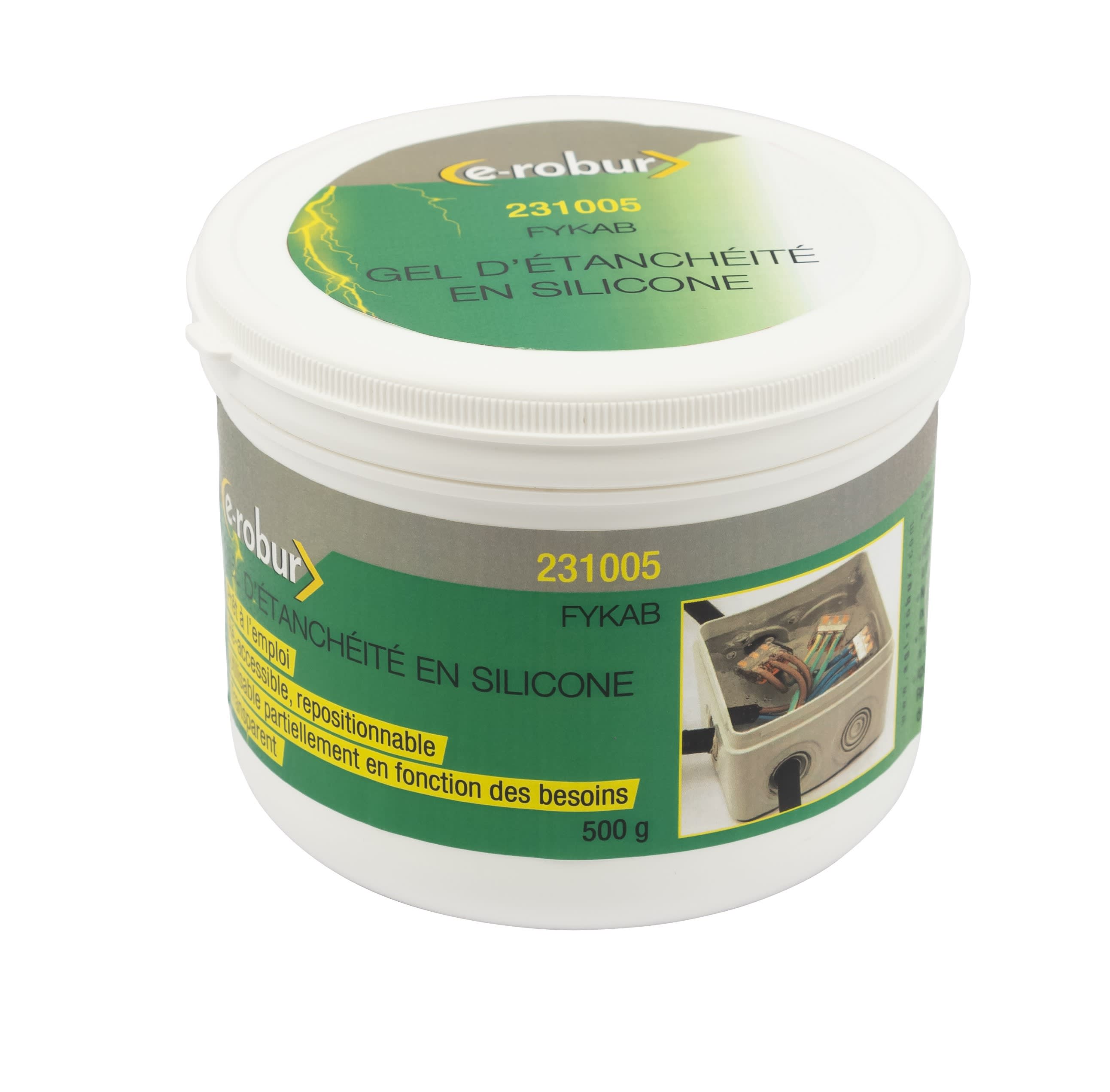 AGI Robur - Gel silicone visqueux isolant réaccessible et réutilisable. Pot de 500g.