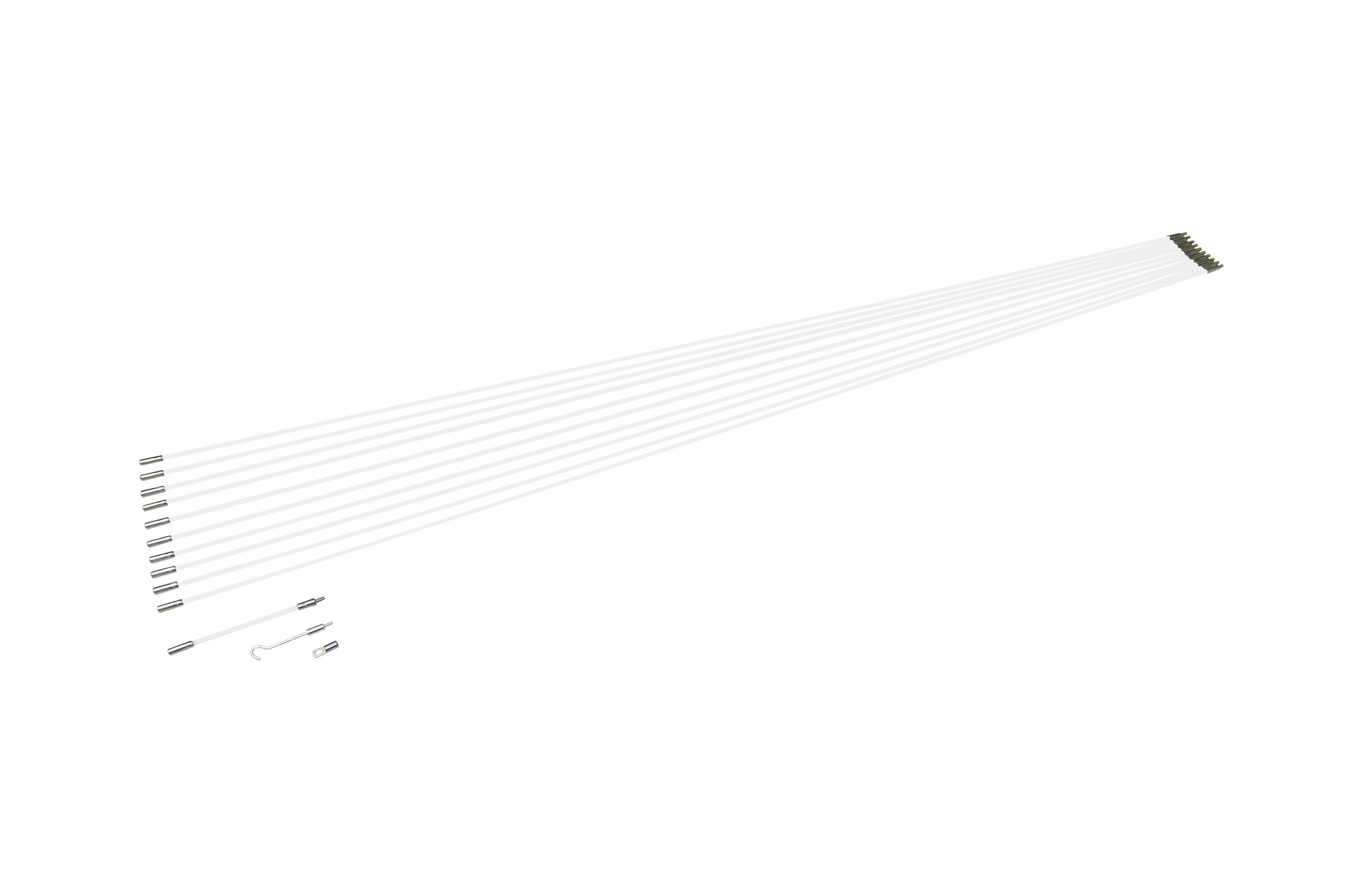 AGI Robur - Kit baguettes de tirage 4mm, 10 x 1m phosphorescentes, avec accessoires, en tube