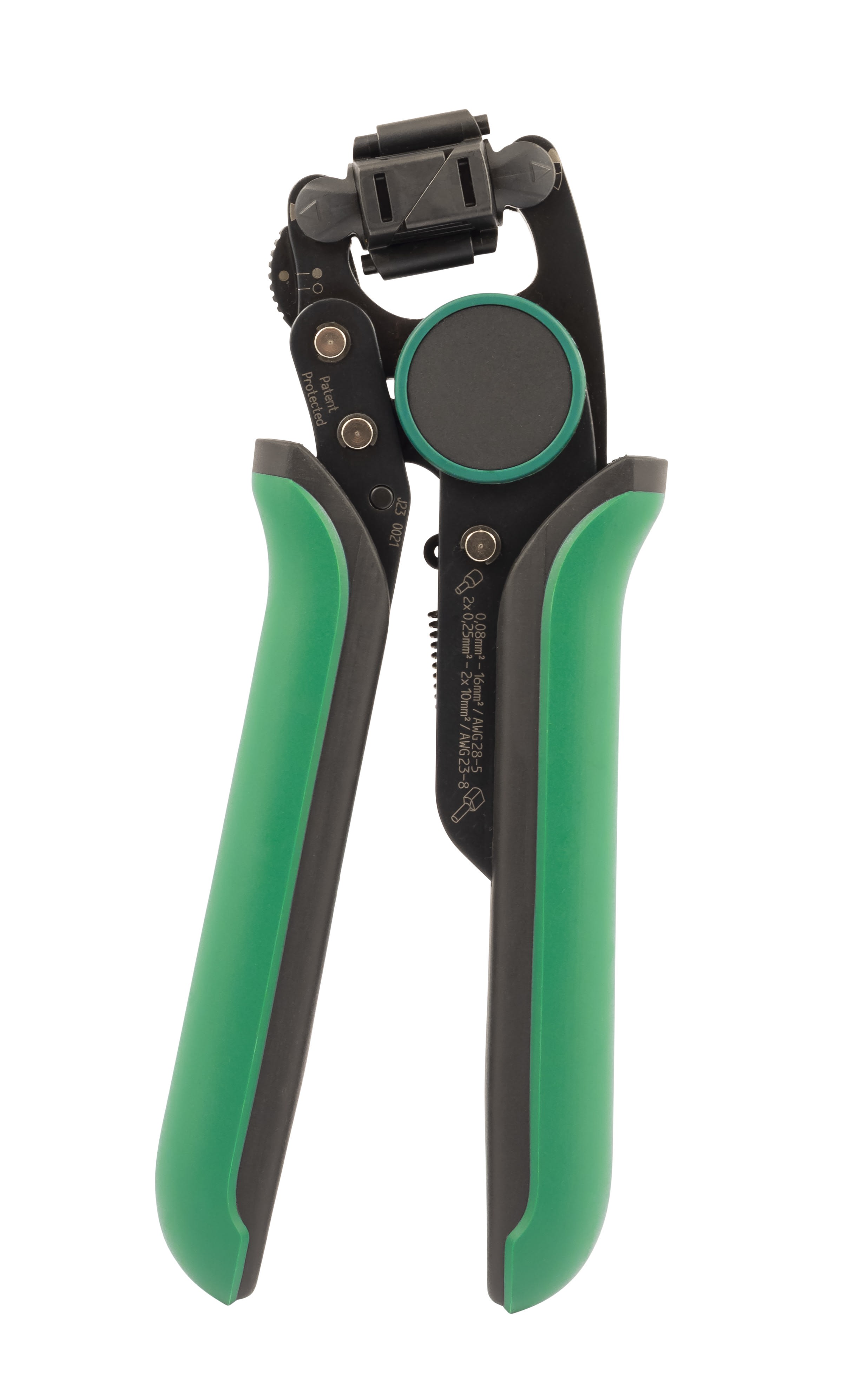 AGI Robur - Pince à sertir à mors rotatif 360° capacité 0.08 à 16 mm² automatique