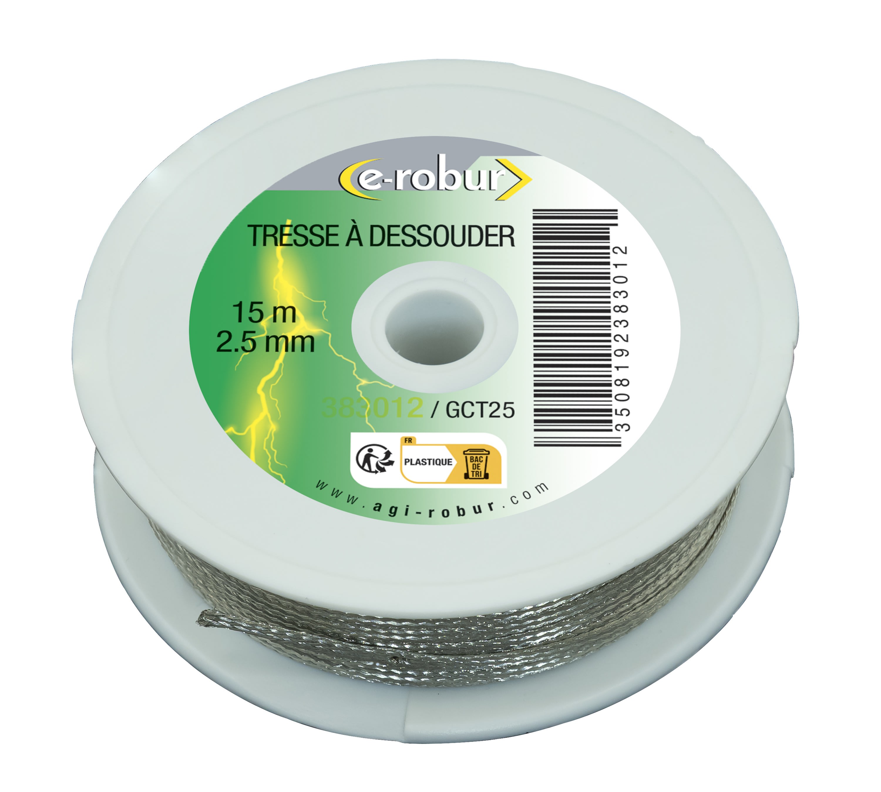 AGI Robur - Tresse à dessouder 1,5 mm x 30m 1 bobine