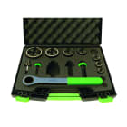 AGI Robur - Coffret 5 poinçons et matrices e-vo3+, ISO 16 à 40, avec axes, Polydiam et clé