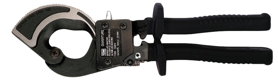 AGI Robur - Coupe-câbles cuivre a cliquet une main capacité 240mm²