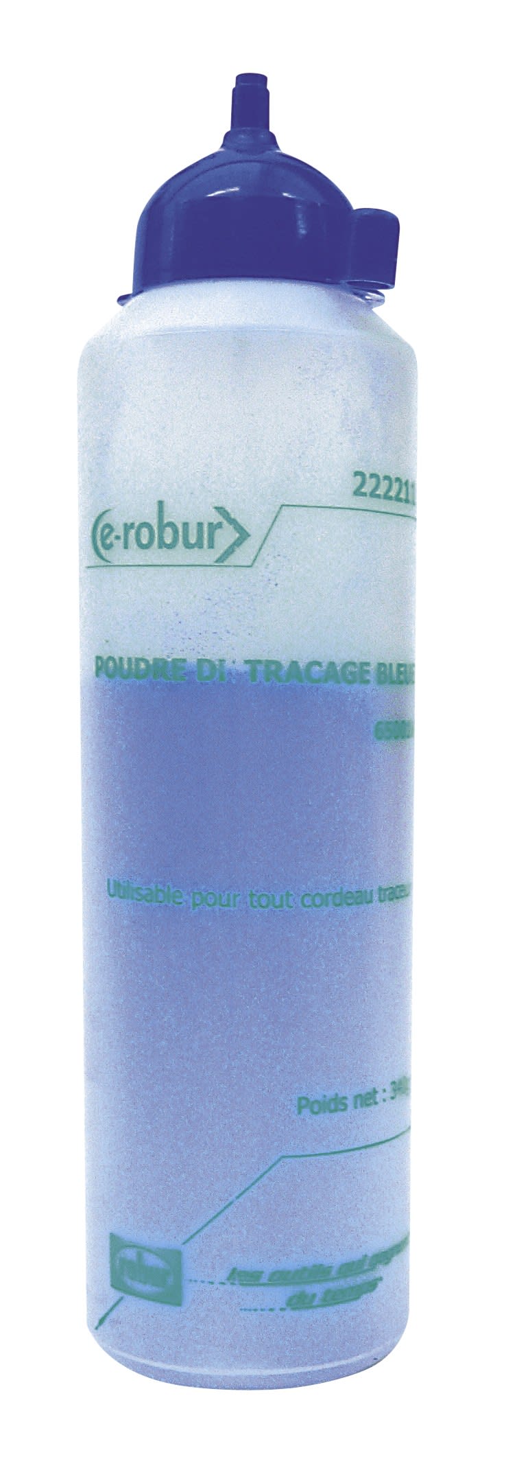 AGI Robur - Poudre à tracer bleue pour cordeau. Flacon de 227 g