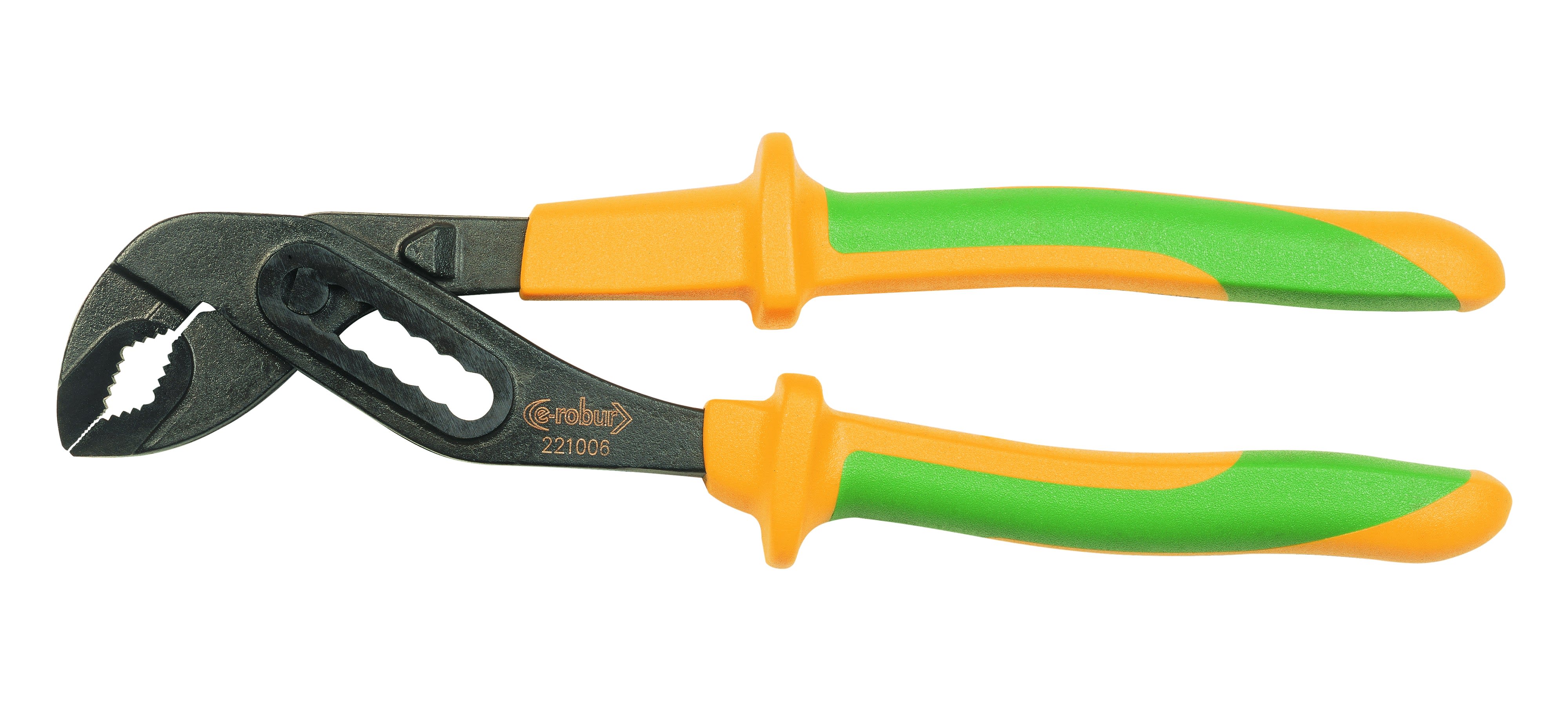 AGI Robur - Pince multiprise à crémaillère entrepassée, isolée., long 250 mm.