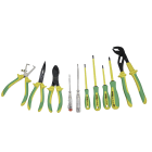 AGI Robur - Coffret 10 outils bimatière isolés 1000V. 6 tournevis, 4 pinces.