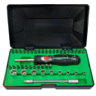 AGI Robur - Tournevis à cliquet réversible magnétique avec embouts et douilles. Coffret 42p