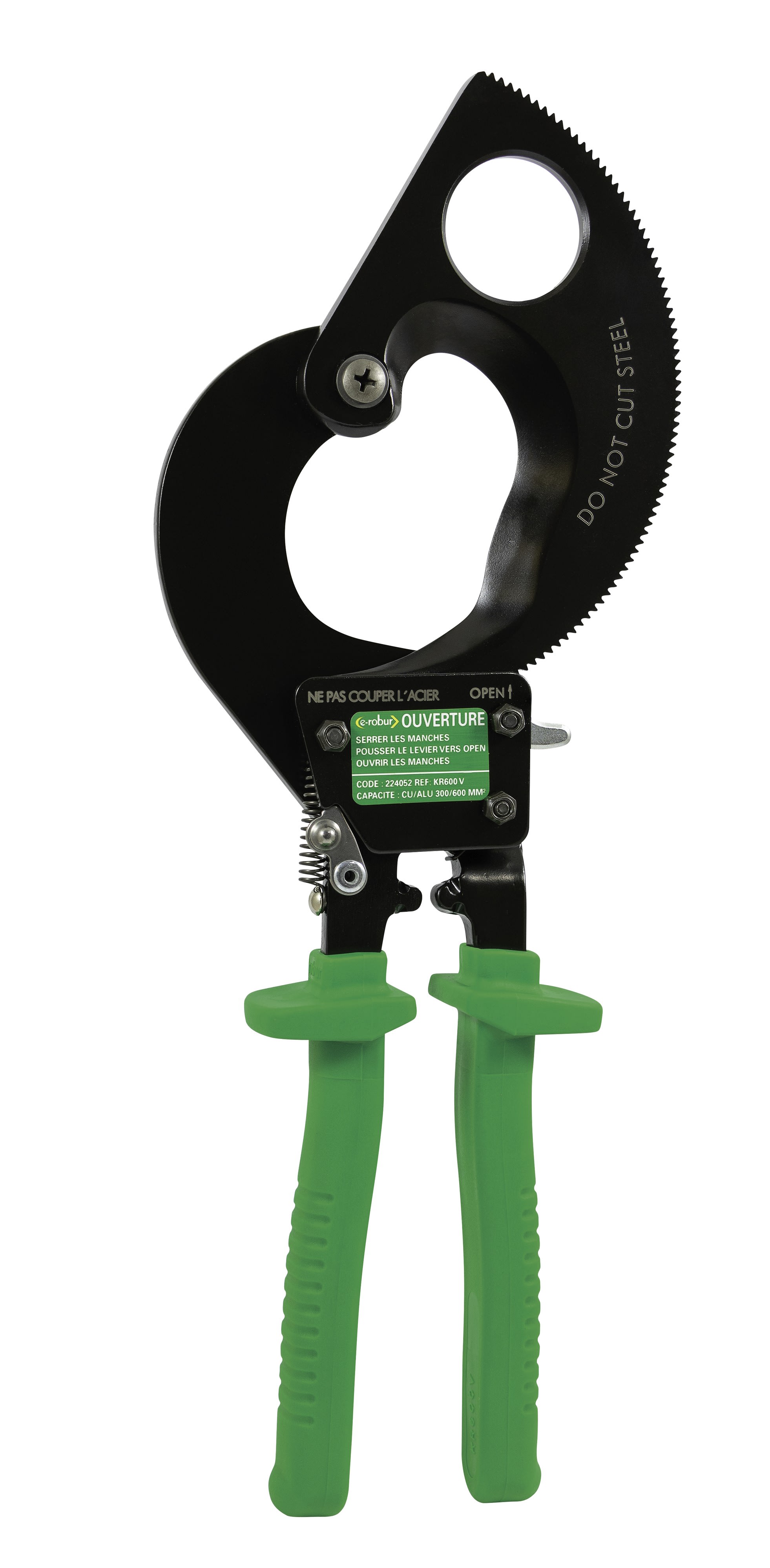AGI Robur - Coupe-câbles cuivre a cliquet une main capacité 300mm²