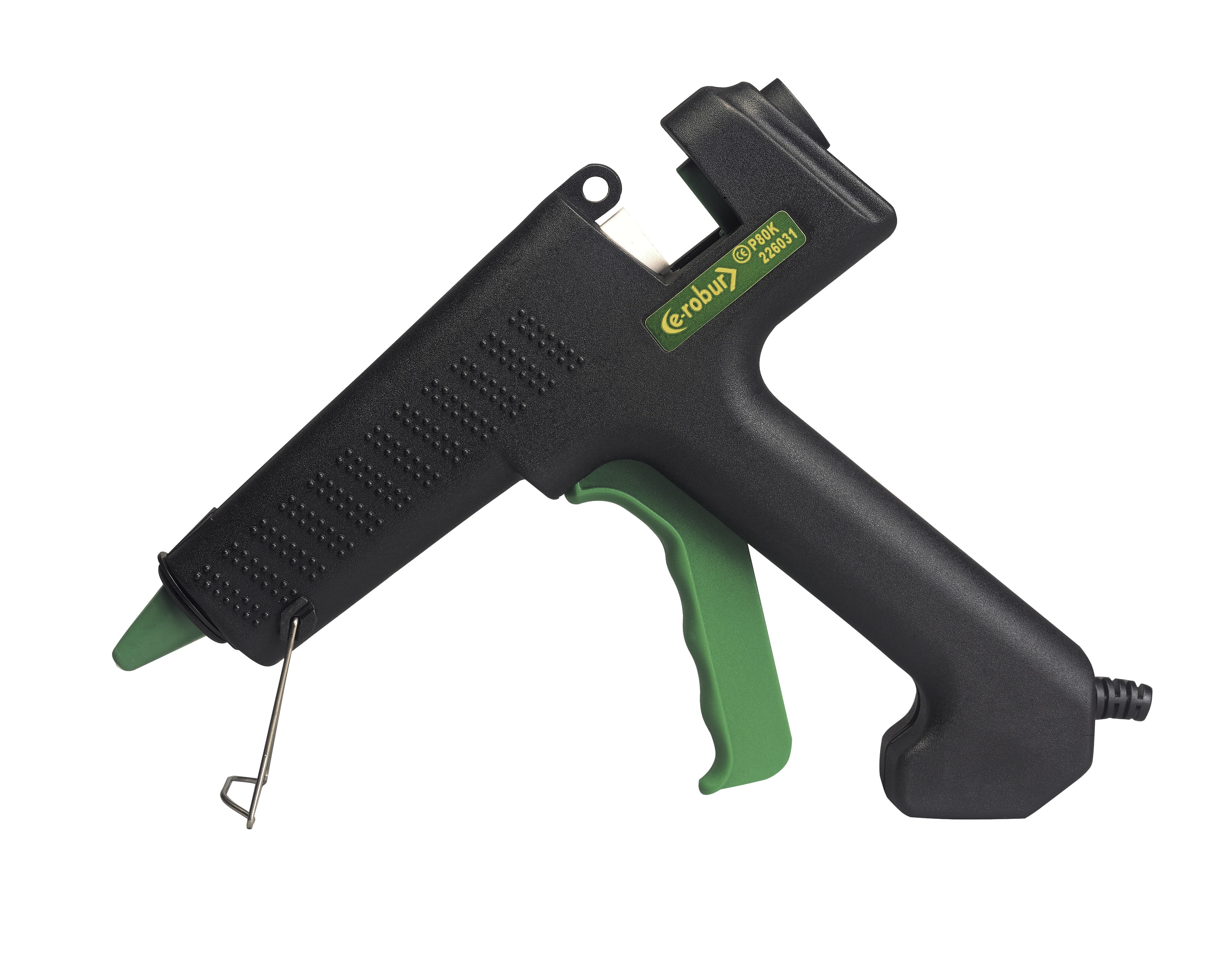 AGI Robur - Pistolet à colle électrique 80W, livré en coffret avec 12 bâtons de colle