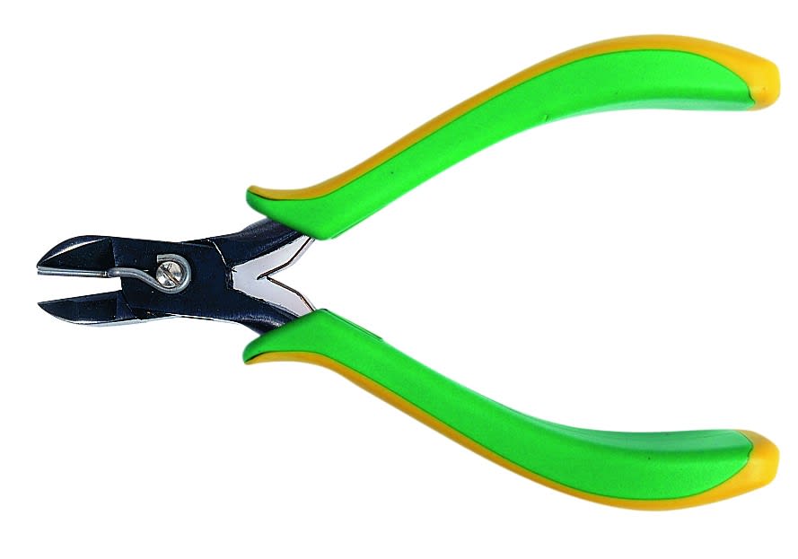 AGI Robur - Pince coupante diagonale à retenue long 115 mm, entrepassée, manches bimatière.