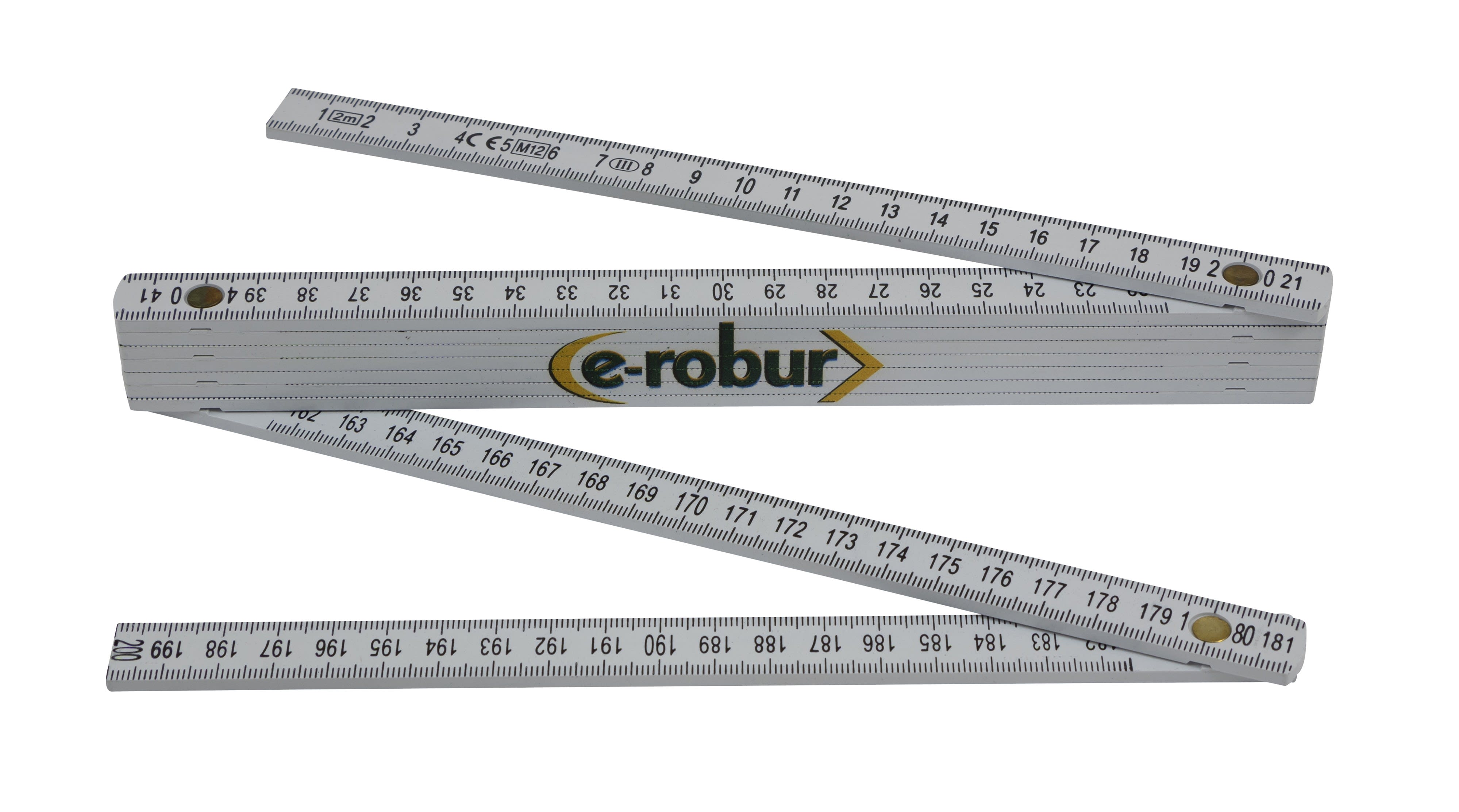 AGI Robur - Double mètre à branche résine blanc non conducteur