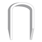 AGI Robur - Agrafe câble diam 5mm, boite 5000 pièces, long 10mm